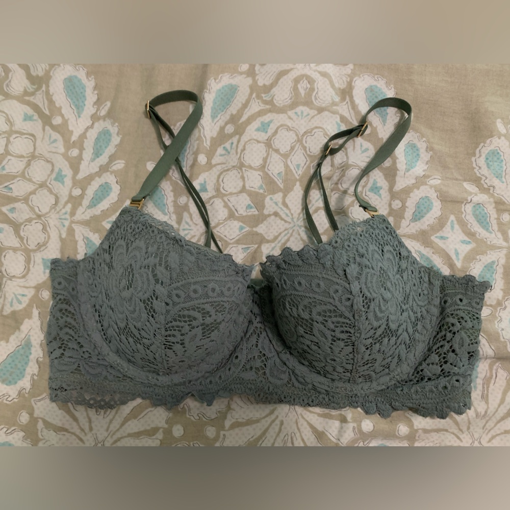 Aerie Olive Green Lace Bra